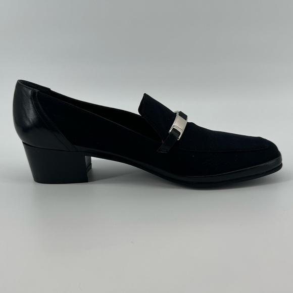 Rangoni Firenze Fabric and Leather Heeled Loafer - Excellent Condition - 8.5 B - Picture 7 of 9